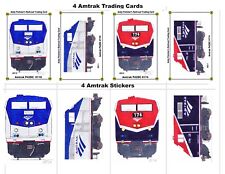 Amtrak 4 Railroad Trading Cards & 4 Stickers Set 2 P42DCs 118 174 Andy Fletcher picture