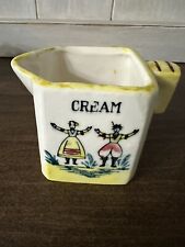 Vintage Hand Painted Colorful Yellow Old Creamer Austria 2.75” Tall picture