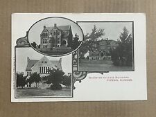Postcard Topeka KS Kansas Washburn College Buildings Multi-View Vintage UDB PC picture