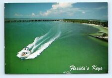 Boating Florida Keys Bahia Honda State Park FL Postcard Posted 1998 picture