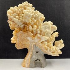 1629g Natural quartz crystal cluster mineral specimen,hand-carved the Tree house picture