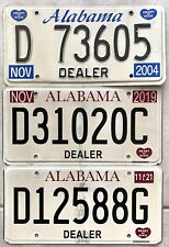 2004, 2019, 2021 Lot of 3 ALABAMA Dealer License Plates picture