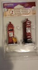 Lemax Village Accessories Set Mailboxes & Kitten Red Post Office Mail Box 14362 picture