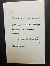 Letter of thanks from Winston Churchill. April 1955 Facsimile. picture