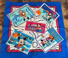 Vintage Disney Mickey Mouse L'Hotel Paris Handkerchief Scarf Stamps Postcard picture