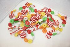 Vintage Blow Mold Life Saver Peppermint Candy Canes Christmas Garland okay shape picture
