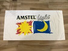 VINTAGE 90's Amstel Light Beer Beach Bath Towel Large 62x32 Great Condition picture