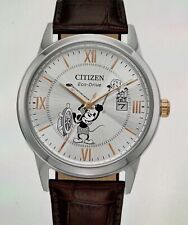 Citizen Eco-Drive Disney Steamboat Willie Mickey Mouse Stainless Steel Case Watc picture