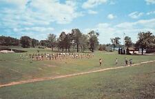 Syracuse Ind~Smith Walbridge Camp~Cheerleader & Baton Twirl~Football Field~1960s picture
