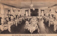 Postcard Main Dining Room + Ballroom Wm Penn Hotel Gwynedd PA  picture
