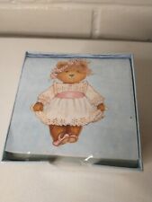 Memo Cube Cute Bears In Dresses Mini Telephone Address Book Vintage  picture