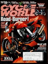 NOVEMBER 2002 CYCLE WORLD MAGAZINE, KAWASAKI Z1000, YAMAHA YZF-R6, DAN GURNEY picture