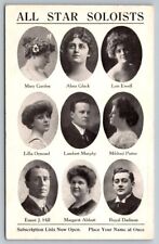 1911  Bangor & Portland  Maine  Music Festivals  All Star Soloists  Postcard picture
