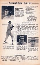 1948 Philadelphia Phillies Team Harry Walker  Vintage Baseball Print Ad Page picture