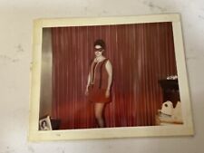 Vintage Polaroid Photo Cute Lady With Mask picture