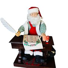 vtg santa at his desk animated musical w light picture