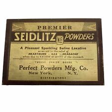 VTG Perfect Powders Mfg. Co. Seidlitz LAXATIVE Powders Advertising Tin picture