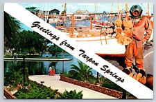 Postcard Greetings from Tarpon Springs Florida USA Unposted picture