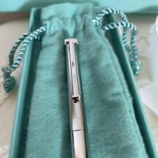 Tiffany T-Clip Ballpoint Pen silver 925 Authentic Used w/Box & Pouch picture