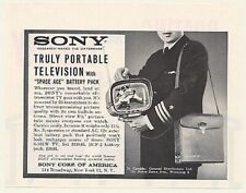 1962 Sony 8-301W Portable TV Television Print Ad picture