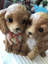 1988 Homco MASTERPIECE PORCELAIN COCKER SPANIELS Figurine Good Condition picture