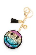 Rainbow Color Smiley Face Rhinestone Key Chain picture