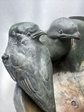 F Gornik Austria Bronze Figural Birds Smoking Stand Match Holder Antique Art Dec picture