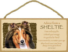 Advice from a Sheltie Inspirational Wood Your True Nature Dog Sign Made in USA picture