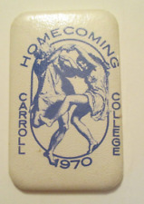 Carroll College 1970 Homecoming Pinback Button picture