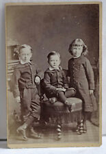 Very smart looking Victorian Siblings 1 x CDV Card  1860-1900's picture