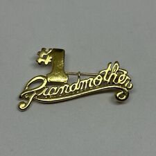 Vintage #1 Grandmother Gold Tone Lapel Pin 2