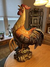 Vintage Intrada 29” Ceramic Rooster Made in Italy picture