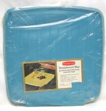 Rare Vintage Rubbermaid Kitchen Counter Drainboard Tray Mat NOS New BLUE 1970  picture