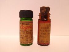 Set of 2 Vintage Prescription Drug Bottles with Intact Labels & Info picture