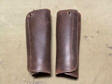 ORIGINAL WWI US ARMY OFFICER & NCO M1917 LEATHER FIELD LEGGINGS- CALF 14 IN picture