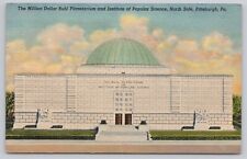 Buhl Planetarium Popular Science Pittsburgh Pennsylvania Vintage Linen Postcard picture