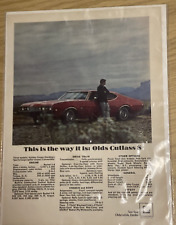 Vintage 1968 OLDSMOBILE CUTLASS Car Print - Ad Man Cave Wall Art picture