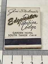 Matckbook Cover  Edgrwater Pacifica Lodge Garden Hotel  South Taho, Calif.  gmg picture