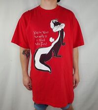 VTG Warner Bros Studio Christmas Penelope Skunk Single Stitched T-Shirt OSFM EUC picture