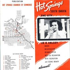 c1940s Hot Springs, South Dakota Brochure Map Healing Mineral Waters Rehab SD 5P picture