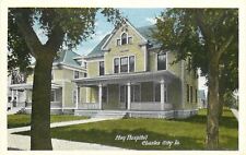 Charles City Iowa~May Hospital~Nice Porch~Neighbor~1920s Postcard picture