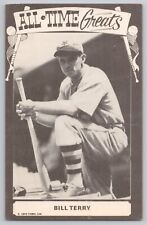 1973-80 Bill Terry New York Tcma All Time Greats Postcard Baseball Hof picture