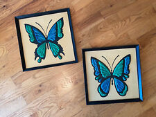 Set of 2 Vintage 1962 RICHTER ORIGINALS Butterfly 3D Wall Art PICTURES  picture