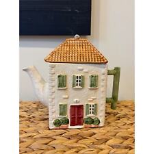 Vintage Ellen Blonder Ceramic House Cottage Core with Bird Teapot picture