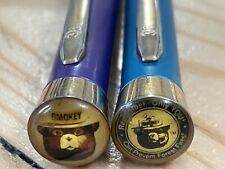 2 VTG Fire Award Ballpoint Pens Smokey Bear US Forest Service Exec Style RARE picture