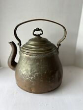 Large Antique Copper Tea Pot Kettle picture