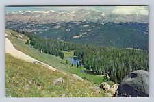Mather Peak WY-Wyoming, West Tensleep Lake, Antique Vintage Souvenir Postcard picture