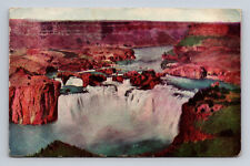 c1907 DB Postcard Shoshone Falls Idaho Waterfalls ID Posted 1c Franklin picture