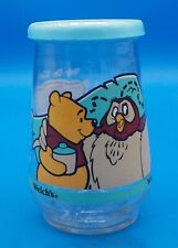 Disney - Winnie the Pooh with Owl Welch's Glass Jelly Jar with Blue Lid  picture