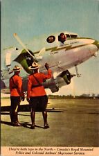 Linen PC Canada's Royal Mounted Police and Colonial Airline Skycruiser Airplane picture